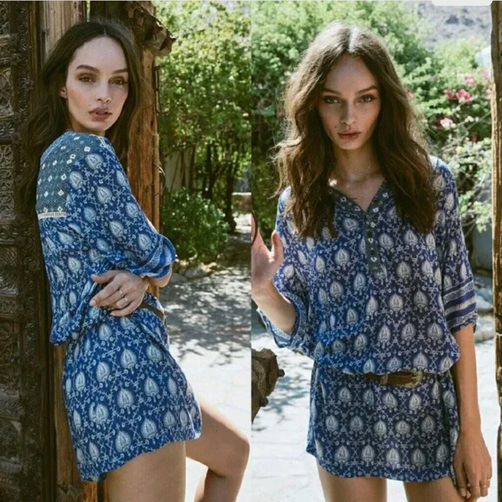 WTB Spell & The Gypsy Free People Oracle Tunic Navy M or L